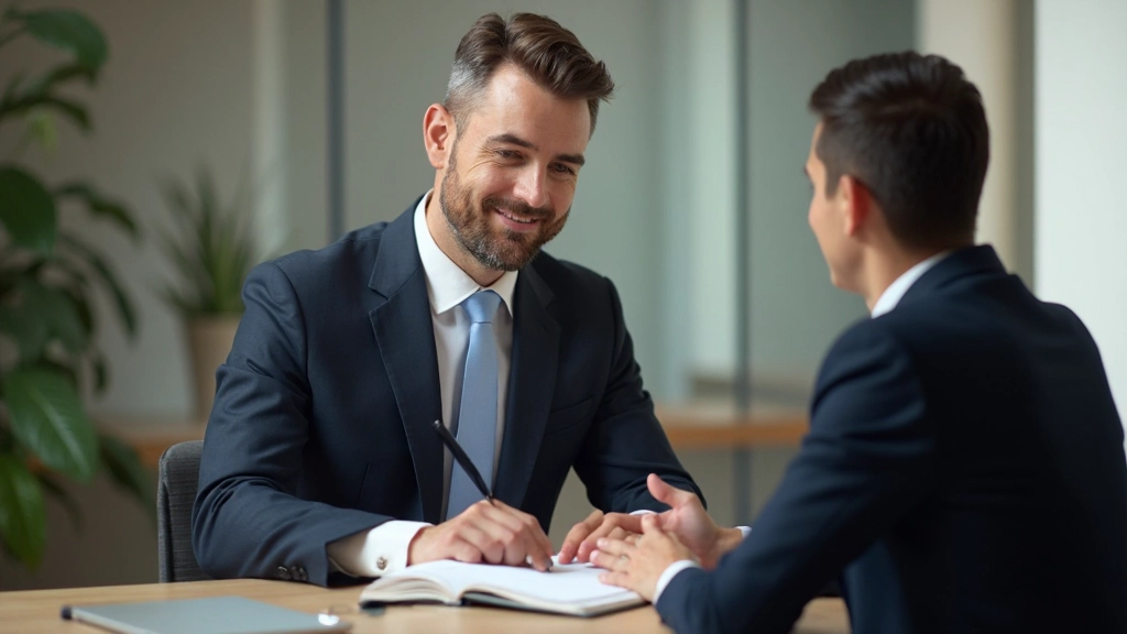 Обсуждение кредитных условий в офисе банка