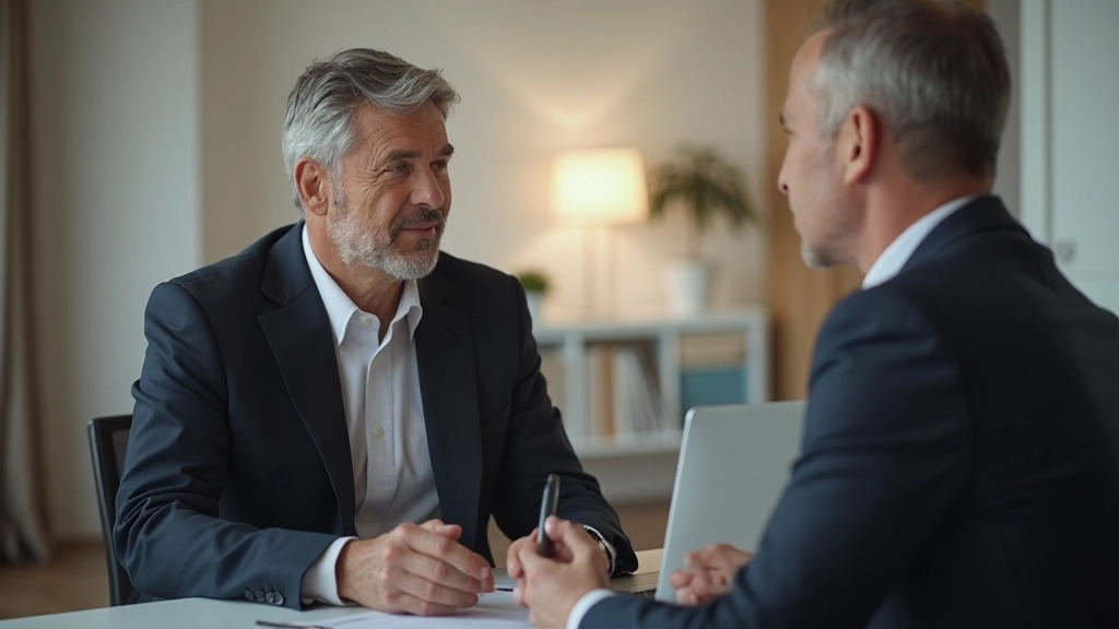 Профессиональный финансовый консультант проводит личную консультацию с клиентом